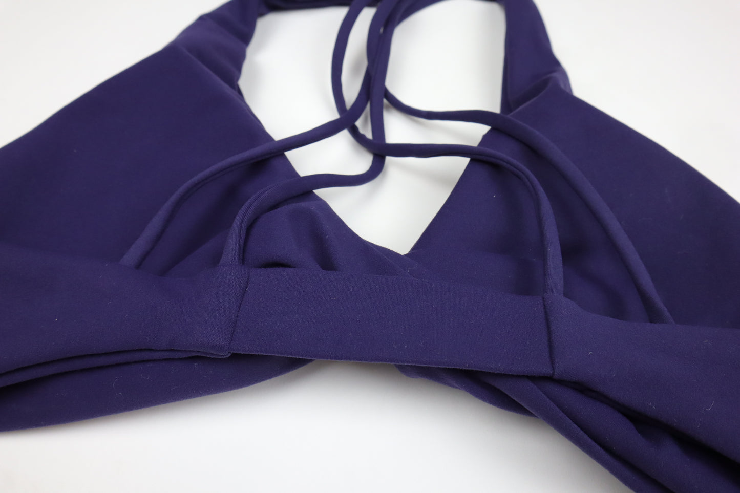 Twist-front bra with a double criss-cross back.